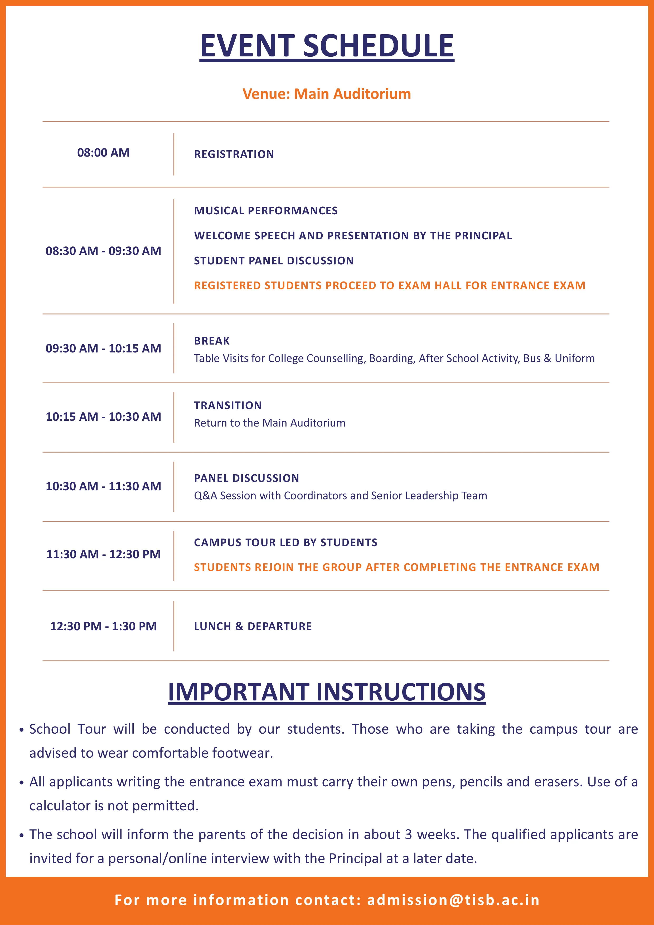 senior-year Open Mornings